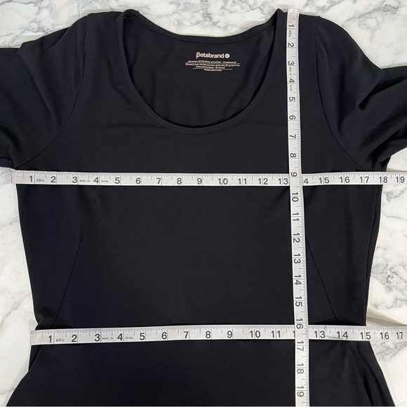 Betabrand short sleeve dress black comfortable stretch size large - Picture 6 of 8